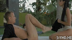 legal teen crams cock deep down throat