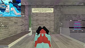 demon babe begs for huge futa cock pounding hard