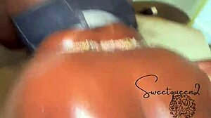 big booty mature ssbbw bends over as skinny friend pounds her gaping wet pussy doggystyle with monster cock