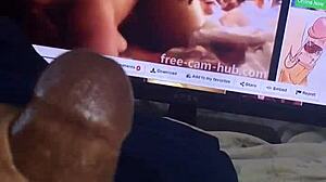 Big Mitzibooty Fan Strokes Huge Cock Watching Her Massive Ass Jerk Off Frenzy