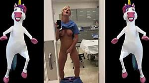 sexy blonde fingers natural tits pussy to orgasm publicly