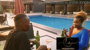 ladygoldafrica fucks south africa's longest black cock missionary doggy