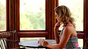 busty milf housewife seduces young gardener outdoors