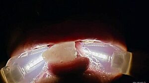 rebel rhyder drowns in frozen cum bukkake probe lens closeup