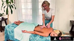 hot masseuse serene siren scissors client kenna james into orgasmic frenzy!