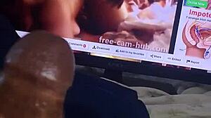 Big Mitzibooty Fan Strokes Huge Cock Watching Her Massive Ass Jerk Off Frenzy