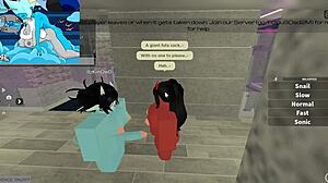 demon babe begs for huge futa cock pounding hard