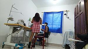 your girl calls you to watch her fuck the boss at work?