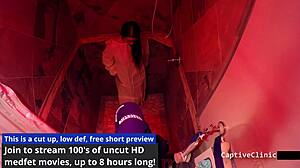 tsayyyy spreads lilly hall's latex dress backstage with handcuffs