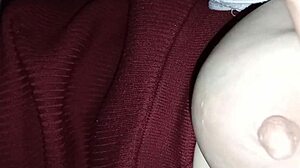 huge nipple milk bath overflows everywhere