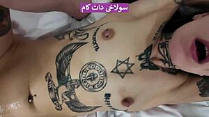 Tattooed hunk rails feisty Iranian babe hard?