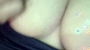 indonesian webcam babe flashes her perky asian boobs