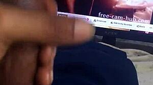 Big Mitzibooty Fan Strokes Huge Cock Watching Her Massive Ass Jerk Off Frenzy