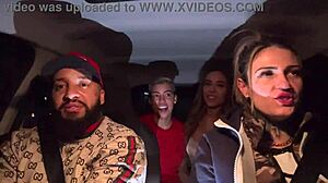 Uber Driver Joins Horny Lesbian Couple For Car Pussy Licking Orgy?