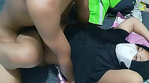 hey prank the gojek girl into bent over doggy muff dive at home 😏