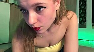 BBW blonde licks feet then rides cock hard