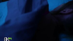 junior sneaks into stepmom's bed craving her big tits and deepthroat blowjob