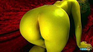 Her Hairy Pussy Leaks From Intense Toy Teasing