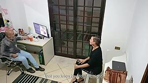 interviewing hot milf for dancer job ends in ass licking