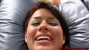 Eva corrupts teen jolean with monster bbc! huge black cock pounds them missionary bent over doggystyle and facial finish