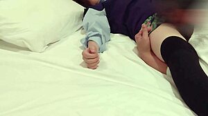 knee socks schoolgirl cosplay creampie with sloppy blowjob and cunnilingus