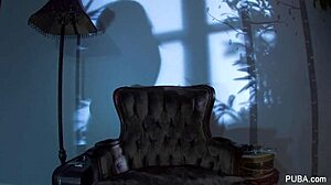 brunette milf rams dildo deep in pussy ass