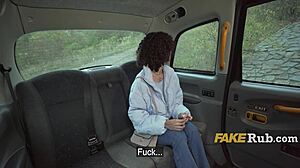 Curly Ebony Passenger Sucks Cock In Taxi After Cab Denial For Cash