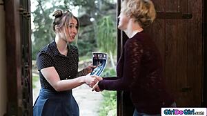 the milf teases her teen fan in roleplay before facesitting him hard