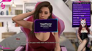 Steps Of Debauchery 34: Big Tits Brunette Gamer Girl In Miniskirt Stockings 🎮🍑