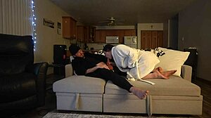 HUGE CUMSHOT Creampie Makes Her PREGNANT On The Sofa Right Now!