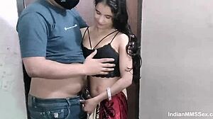 real indian home sex with beautiful skinny wife sucking fucking bent over doggystyle