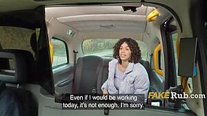 Curly Ebony Passenger Sucks Cock In Taxi After Cab Denial For Cash