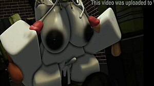 Roblox? Nah, she's too horny flashing those big tits for cock!
