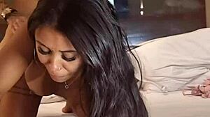 carioca jasmeco fucks hard with mineira india cici she sits deep on skinny guy's huge dick - full red sheer