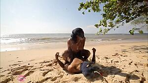 ebony beach thot twerks naked exercises begs homemade outdoor black cock