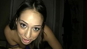 SARA LUV SUCKS HARD COCK IN ROUGH PETITE POV FUCK