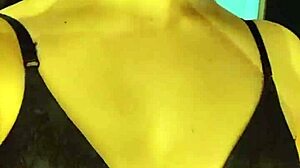 pov debora mendes gives intense oral and inverted panty ride with outside cumshot in motel black lingerie