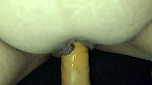 husband catches bride dildoing ass and punishes with hard fuck!