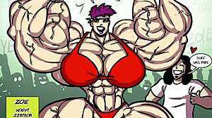 zoie battles emily in intense female muscle growth flex off pretty bodies clash