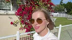 My first pornlog's free sfw tease flashes petite blonde outdoors