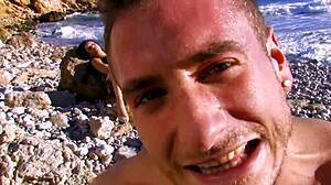 you gotta try public beach sex like this doggystyle pounding then sloppy blowjob