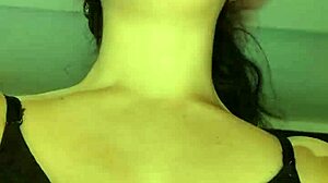 pov debora mendes gives intense oral and inverted panty ride with outside cumshot in motel black lingerie