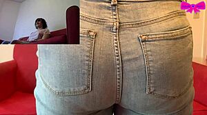 Spanking chubby college slut dakota marr's fat ass otk in jeans daddy style