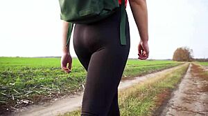 Does milf's black tights tease perfect ass enough?