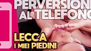 Pervy Italian calls for foot licking asmr jerk off instructions compilation.