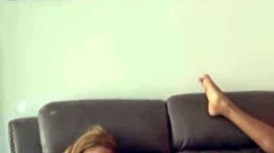 muscular black lesbians lick pussies before strapon fuck