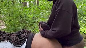 i hike to fuck wife doggystyle outdoors
