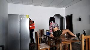 hot woman spreads legs flashing huge ass to house strangers excitedly