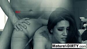 brunette granny milf masturbates fucks secretly recorded