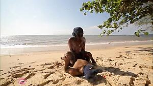 ebony beach thot twerks naked exercises begs homemade outdoor black cock